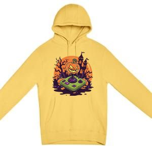 Halloween Pumpkin Video Gamer Controller Gaming Games Funny Gift Premium Pullover Hoodie