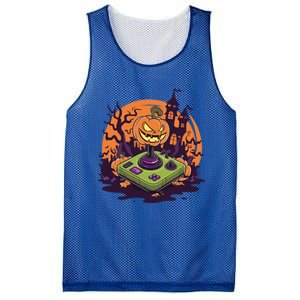 Halloween Pumpkin Video Gamer Controller Gaming Games Funny Gift Mesh Reversible Basketball Jersey Tank