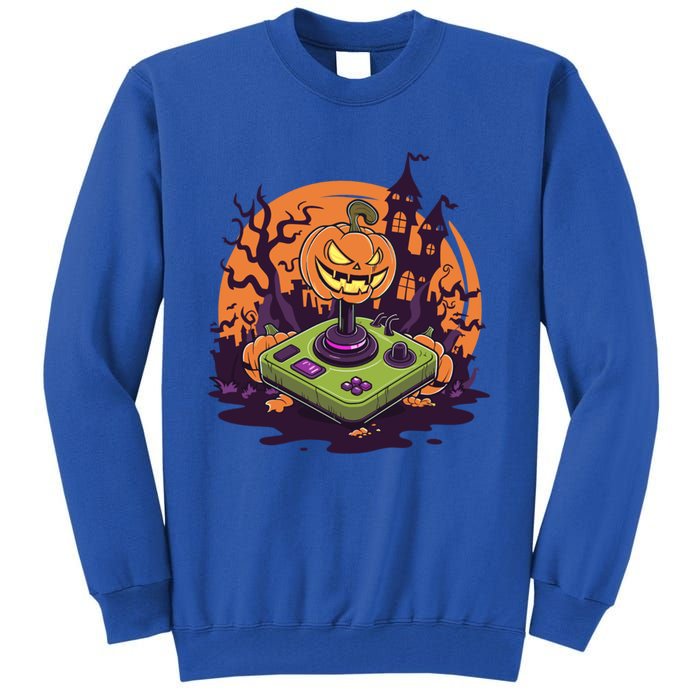 Halloween Pumpkin Video Gamer Controller Gaming Games Funny Gift Tall Sweatshirt