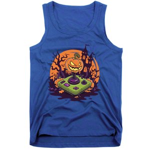 Halloween Pumpkin Video Gamer Controller Gaming Games Funny Gift Tank Top