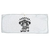 Hd Panhead Vtwin Motorcycle Rockabilly Skull Crossbones Large Microfiber Waffle Golf Towel