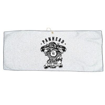 Hd Panhead Vtwin Motorcycle Rockabilly Skull Crossbones Large Microfiber Waffle Golf Towel