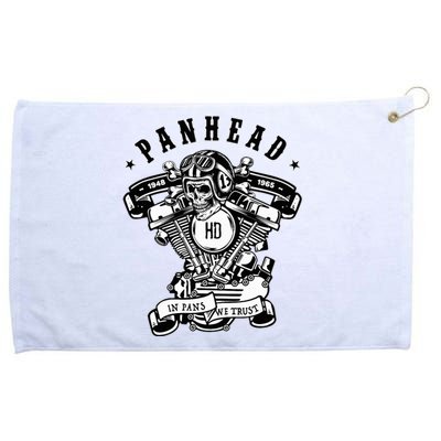 Hd Panhead Vtwin Motorcycle Rockabilly Skull Crossbones Grommeted Golf Towel