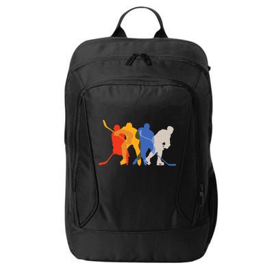 Hockey Players Vintage Retro Sports Gift City Backpack