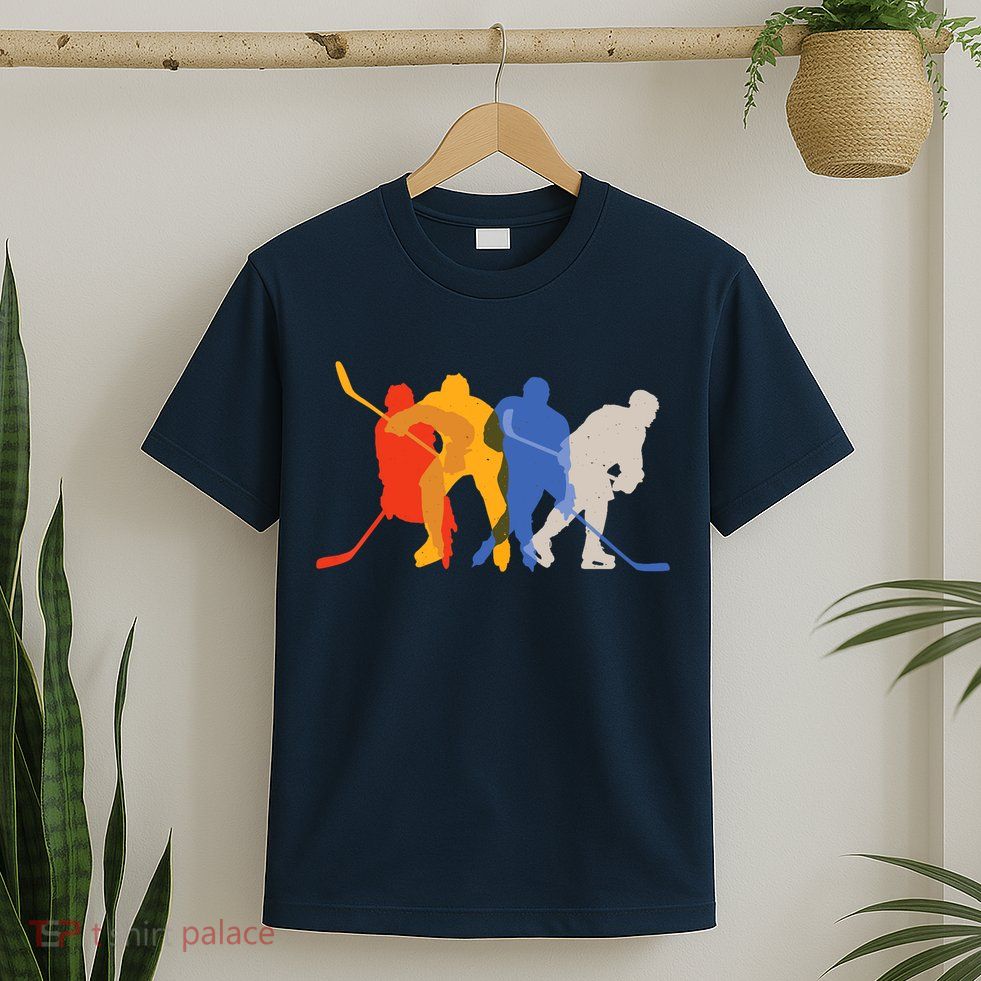 Hockey Players Vintage Retro Sports Gift T-Shirt