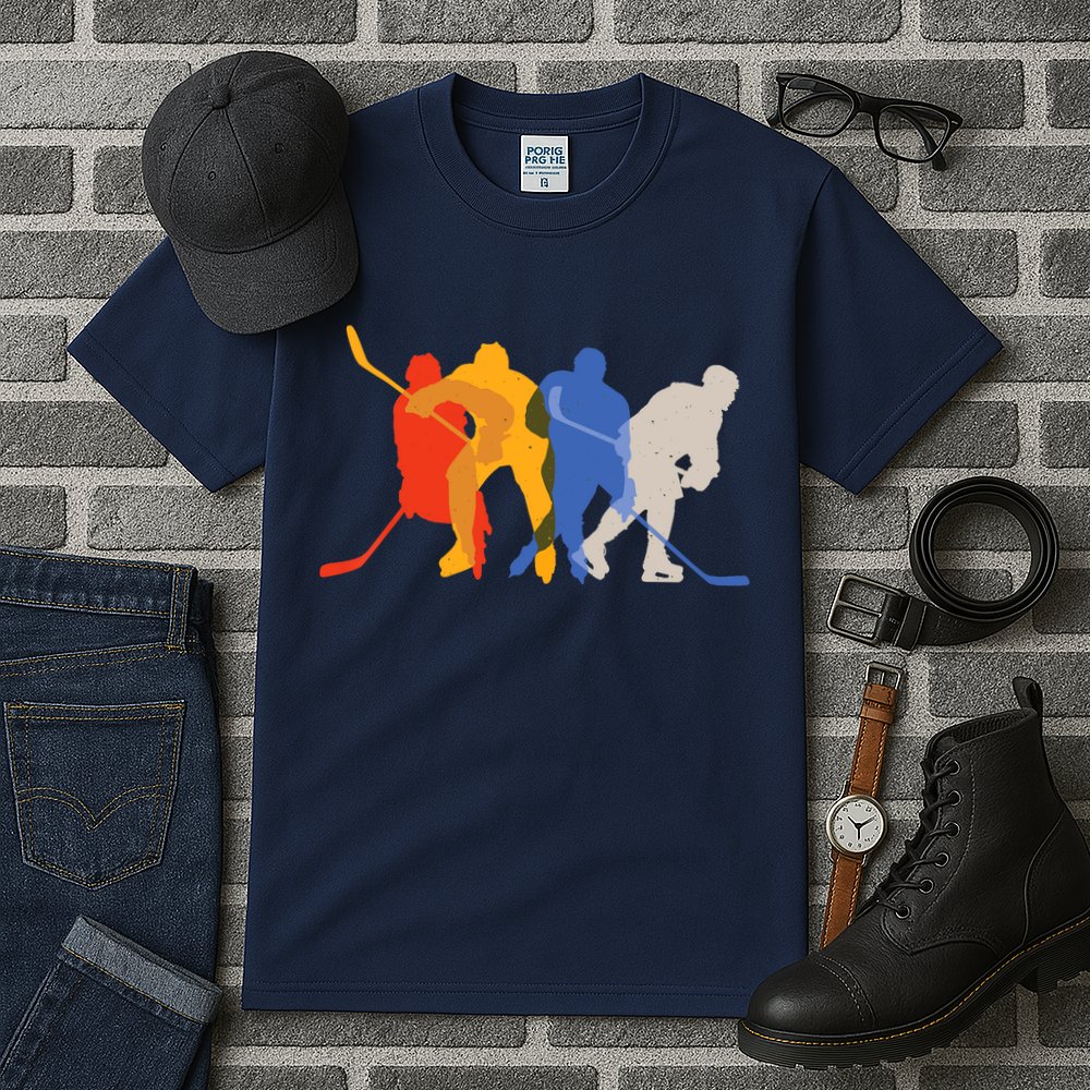 Hockey Players Vintage Retro Sports Gift Tall T-Shirt