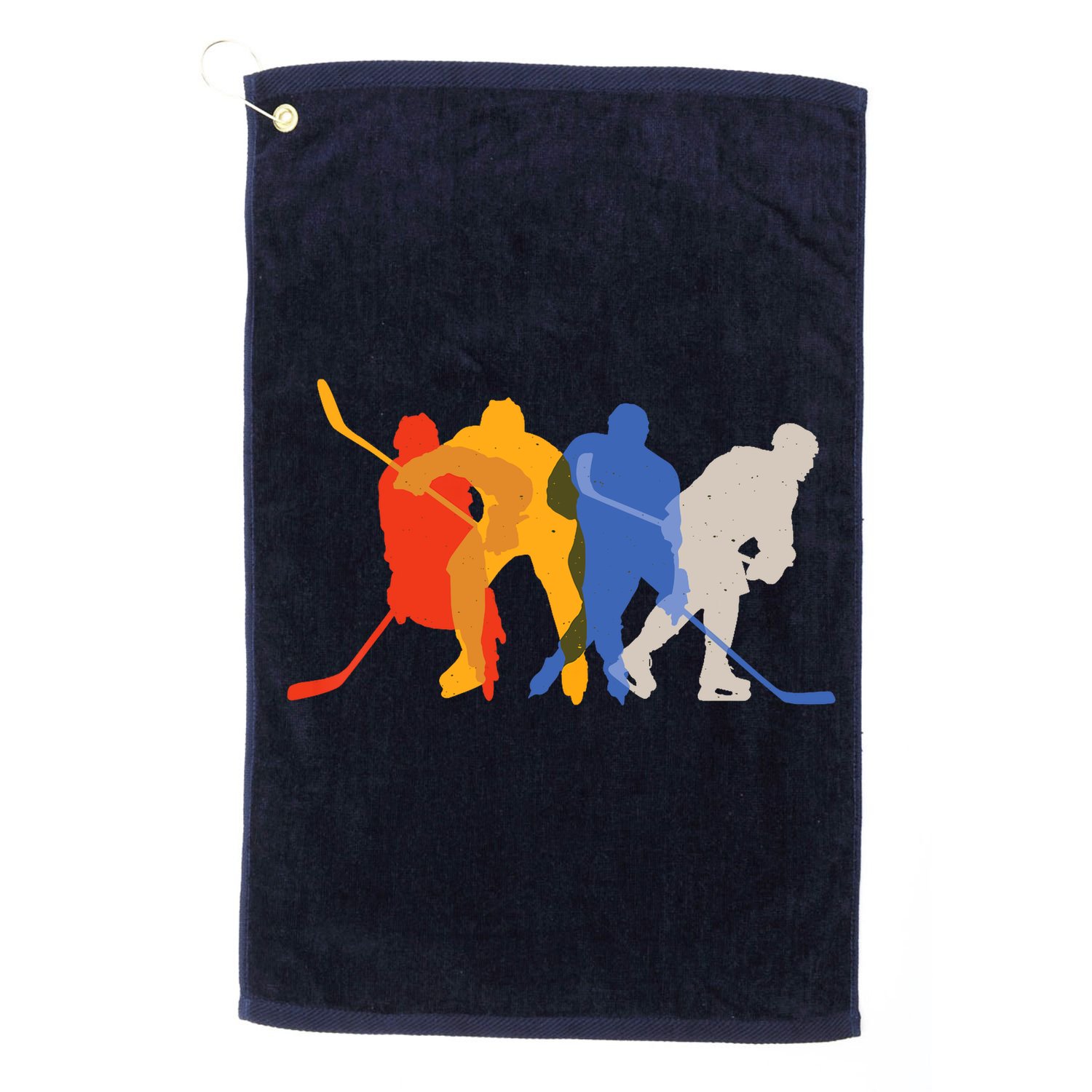 Hockey Players Vintage Retro Sports Gift Golf Towel