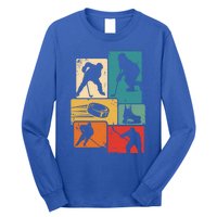 Hockey Player Vintage Ice Hockey Gift Long Sleeve Shirt