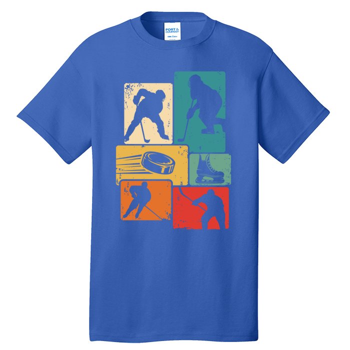 Hockey Player Vintage Ice Hockey Gift Tall T-Shirt