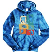 Hockey Player Vintage Ice Hockey Gift Tie Dye Hoodie