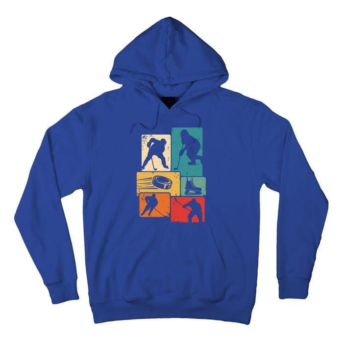 Hockey Player Vintage Ice Hockey Gift Tall Hoodie