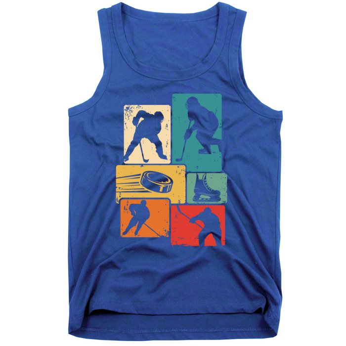 Hockey Player Vintage Ice Hockey Gift Tank Top