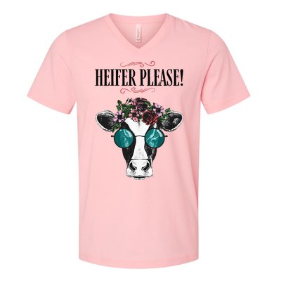 Heifer Please Vintage Country Sayings Heifer V-Neck T-Shirt