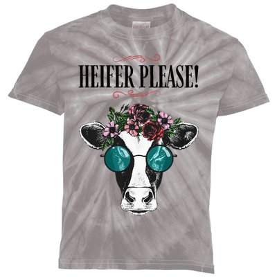 Heifer Please Vintage Country Sayings Heifer Kids Tie-Dye T-Shirt