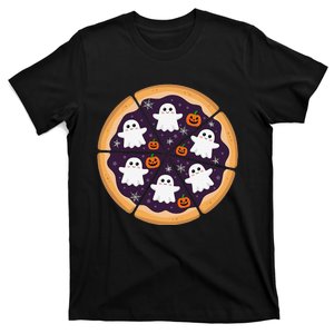 Halloween Pizza With Friendly Ghost Toppings T-Shirt