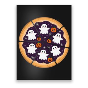 Halloween Pizza With Friendly Ghost Toppings Poster