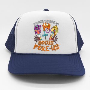 Hocus Pokeus Witch Nurse Halloween Medical Lab Tech Spooky Trucker Hat