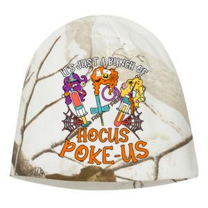 Hocus Pokeus Witch Nurse Halloween Medical Lab Tech Spooky Kati - Camo Knit Beanie