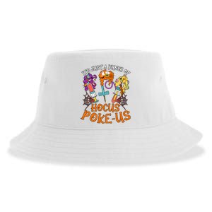 Hocus Pokeus Witch Nurse Halloween Medical Lab Tech Spooky Sustainable Bucket Hat