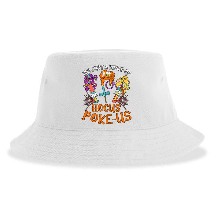 Hocus Pokeus Witch Nurse Halloween Medical Lab Tech Spooky Sustainable Bucket Hat