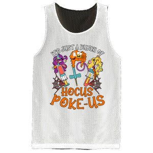 Hocus Pokeus Witch Nurse Halloween Medical Lab Tech Spooky Mesh Reversible Basketball Jersey Tank