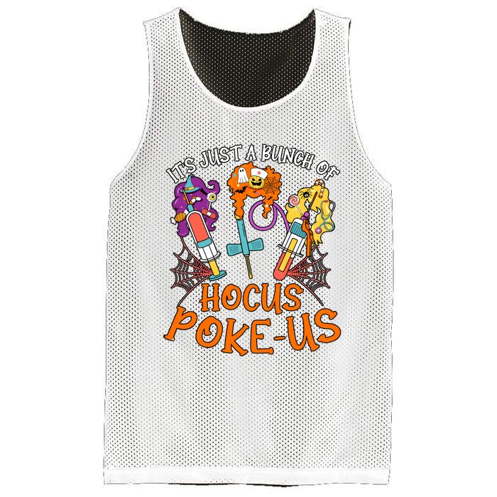 Hocus Pokeus Witch Nurse Halloween Medical Lab Tech Spooky Mesh Reversible Basketball Jersey Tank