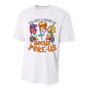 Hocus Pokeus Witch Nurse Halloween Medical Lab Tech Spooky Performance Sprint T-Shirt