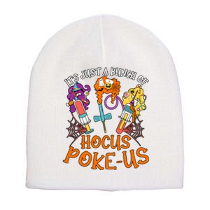 Hocus Pokeus Witch Nurse Halloween Medical Lab Tech Spooky Short Acrylic Beanie