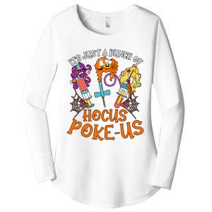 Hocus Pokeus Witch Nurse Halloween Medical Lab Tech Spooky Women's Perfect Tri Tunic Long Sleeve Shirt