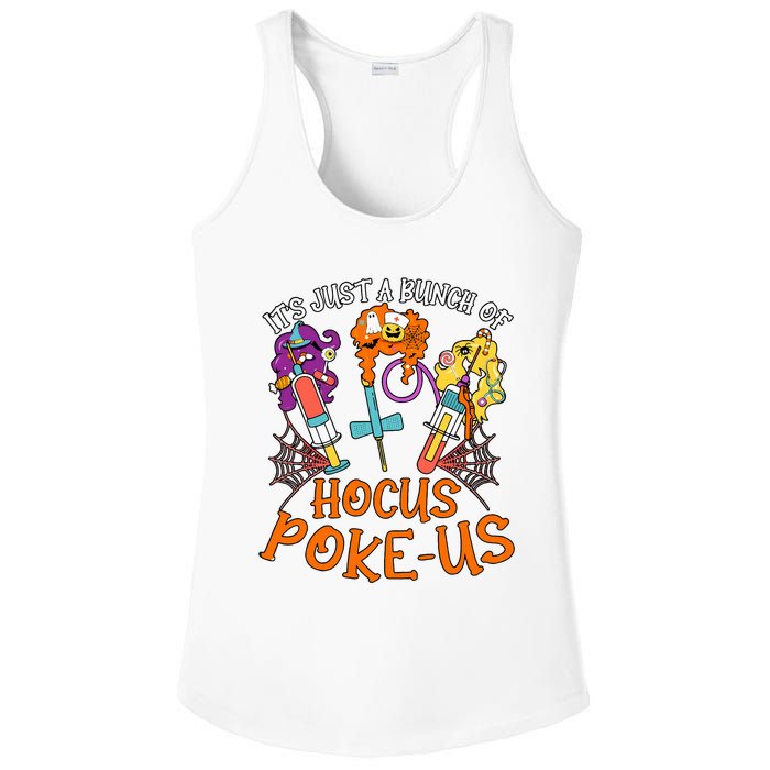 Hocus Pokeus Witch Nurse Halloween Medical Lab Tech Spooky Ladies PosiCharge Competitor Racerback Tank