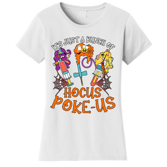 Hocus Pokeus Witch Nurse Halloween Medical Lab Tech Spooky Women's T-Shirt