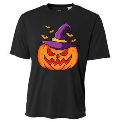 Halloween Pumpkin Witch Cooling Performance Crew T-Shirt