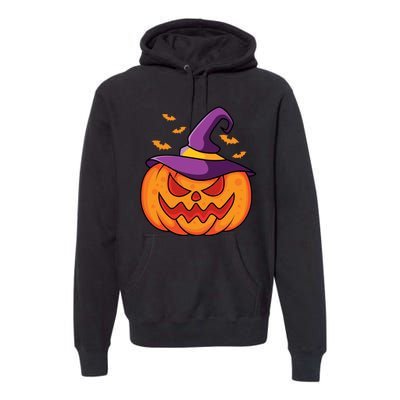 Halloween Pumpkin Witch Premium Hoodie