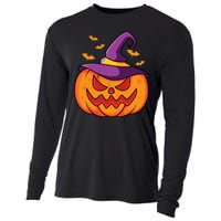 Halloween Pumpkin Witch Cooling Performance Long Sleeve Crew