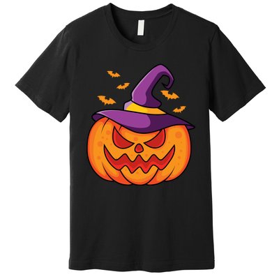 Halloween Pumpkin Witch Premium T-Shirt