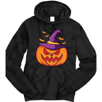 Halloween Pumpkin Witch Tie Dye Hoodie