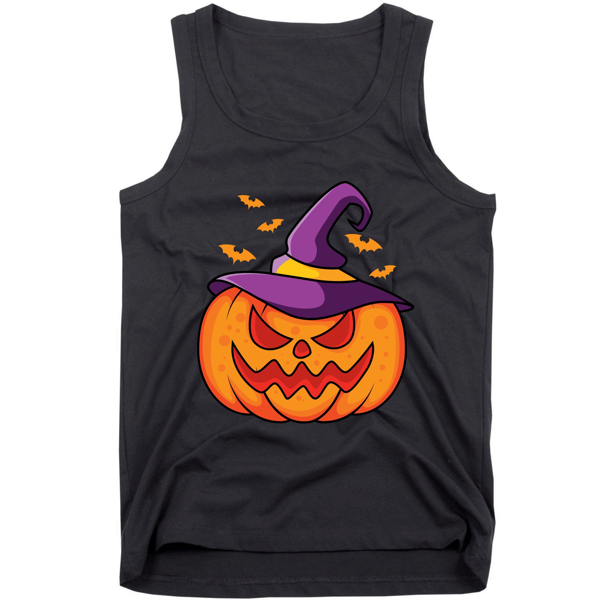 Halloween Pumpkin Witch Tank Top