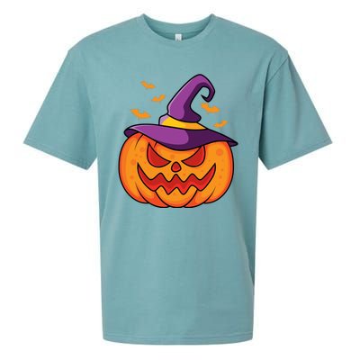 Halloween Pumpkin Witch Sueded Cloud Jersey T-Shirt