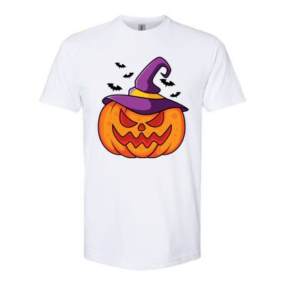 Halloween Pumpkin Witch Softstyle CVC T-Shirt