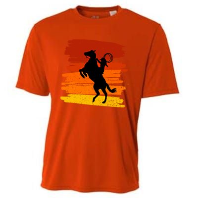 Horse Power With Wild Cow For Country Lovers Gift Cooling Performance Crew T-Shirt