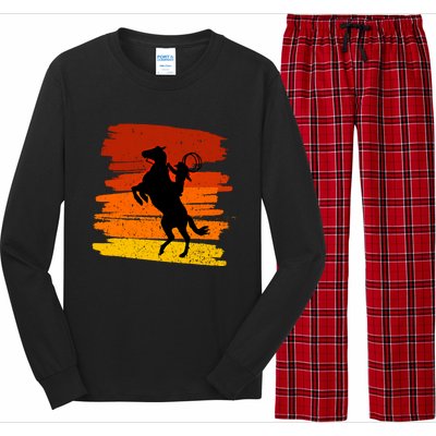 Horse Power With Wild Cow For Country Lovers Gift Long Sleeve Pajama Set