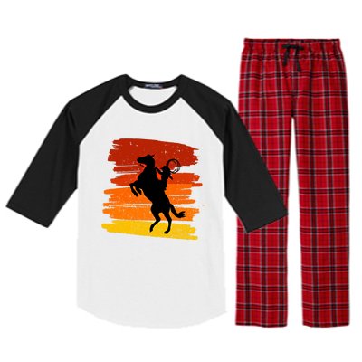 Horse Power With Wild Cow For Country Lovers Gift Raglan Sleeve Pajama Set