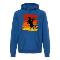 Horse Power With Wild Cow For Country Lovers Gift Premium Hoodie