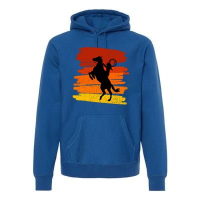 Horse Power With Wild Cow For Country Lovers Gift Premium Hoodie