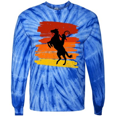 Horse Power With Wild Cow For Country Lovers Gift Tie-Dye Long Sleeve Shirt