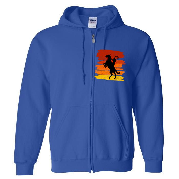 Horse Power With Wild Cow For Country Lovers Gift Full Zip Hoodie