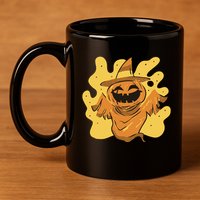 Halloween Pumpkin Witch 11oz C Handle Ceramic Mug