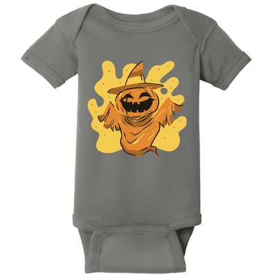 Halloween Pumpkin Witch Baby Bodysuit