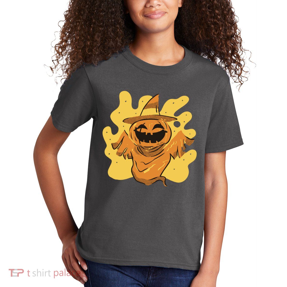 Halloween Pumpkin Witch Kids T-Shirt