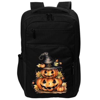 Halloween Pumpkin Witch Fall Autumn Illustration Impact Tech Backpack